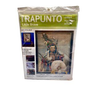 Trapunto Quilting Picture Crewel Stitchery Kit Little Brave Native American Boy